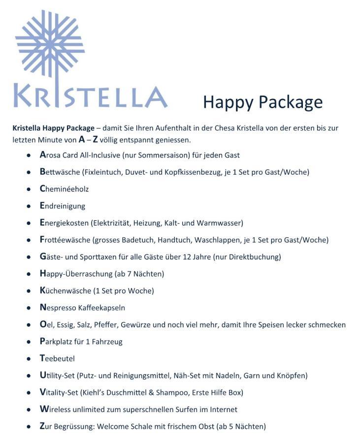 Chesa Kristella Apartman Arosa Kültér fotó